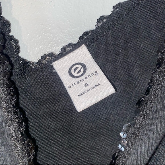 Ellemenno Sequin Black Layering Tank - Picture 3 of 4